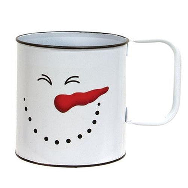Blinking Snowman Metal Mug - The Fox Decor